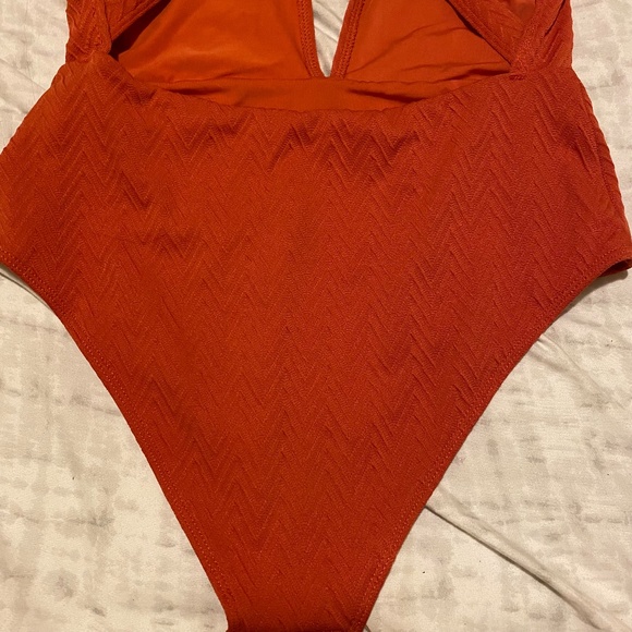 Burnt Orange one piece swimsuit medium - Picture 6 of 8